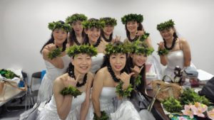 Yokohama de Hula楽屋の様子